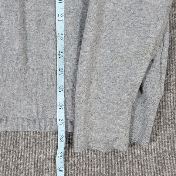 Banana Republic Sweater Mens Medium Gray Silk Linen Blend Long Sleeve V Neck - Picture 4 of 12
